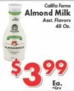 Valley Marketplace Califia Farms Almond Milk offer