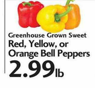 Sunset Foods Red, Yellow Or Orange Bell Peppers offer
