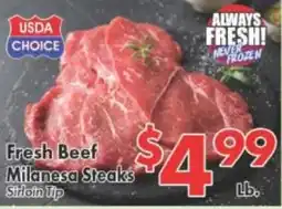 Valley Marketplace Fresh Beef Milanesa Steaks Sirloin Tip offer
