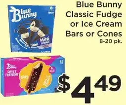 Green Hills Grocery Blue Bunny Classic Fudge or Ice Cream Bars or Cones offer