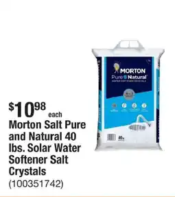 The Home Depot Morton Salt Pure and Natural Water Softener Salt Crystals offer