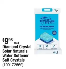 The Home Depot Diamond Crystal Solar Naturals Water Softener Salt Crystals offer