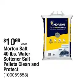 The Home Depot Morton Salt Water Softener Salt Pellets Clean and Protect offer