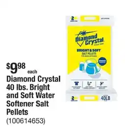 The Home Depot Diamond Crystal Bright and Soft Water Softener Salt Pellets offer