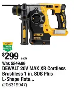 The Home Depot DeWalt 20v Max Xr Cordless Brushless 1 in. Sds Plus L-shape Rota... offer