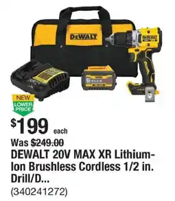 The Home Depot DeWalt 20v max xr lithium-ion brushless cordless 1/2 in. drill/d... offer