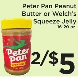 Green Hills Grocery Peter Pan Peanut Butter or Welch's Squeeze Jelly offer