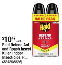 The Home Depot Raid Defend Ant and Roach Insect Killer offer