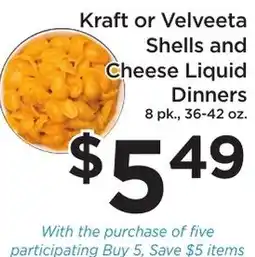 Green Hills Grocery Kraft or Velveeta Shells and Cheese Liquid Dinners offer