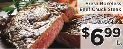 Green Hills Grocery Fresh Boneless Beef Chuck Steak offer