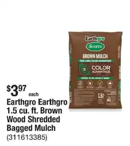 The Home Depot Earthgro Earthgro Brown Wood Shredded Bagged Mulch offer