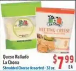 La Bonita Supermarkets La Chona shredded cheese assorted offer
