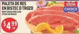 La Bonita Supermarkets Usda choice beef shoulder clod steak or roast offer