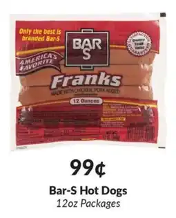 Woodman's Bar-S Hot Dogs offer