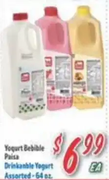 La Bonita Supermarkets Yogurt Bebible Paisa Drinkable Yogurt offer
