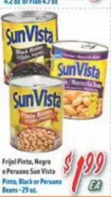La Bonita Supermarkets Sun Vista Frijol Pinto, Negro o Peruano offer