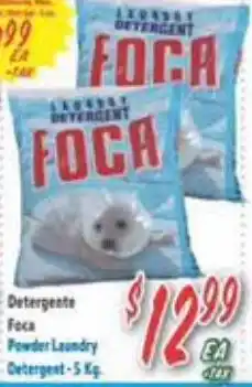 La Bonita Supermarkets Foca powder laundry detergent offer