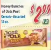 La Bonita Supermarkets Jose Ole Honey Bunches of Oats offer