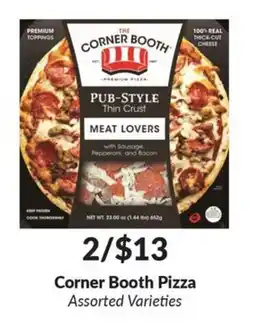 Woodman's Corner Booth Pizza Assorted Varieties offer