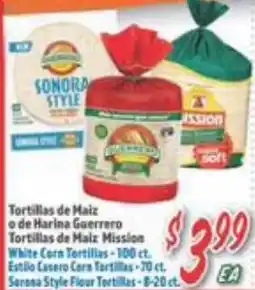 La Bonita Supermarkets Sonora Style Flour Tortillas offer