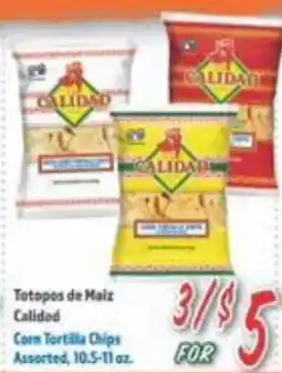 La Bonita Supermarkets Calidad corn tortilla chips assorted offer