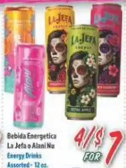 La Bonita Supermarkets La Jefa or Alani Nu Energy Drinks offer