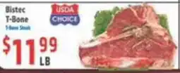 La Bonita Supermarkets Usda choice bistec t-bone offer