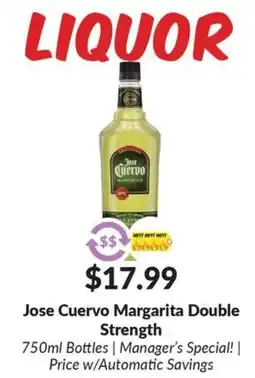 Woodman's Jose Cuervo Margarita Double Strength offer