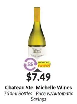 Woodman's Chateau Ste. Michelle Wines offer