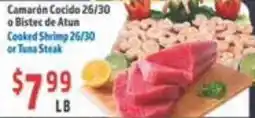 La Bonita Supermarkets Cooked Shrimp or Tuna Steak offer