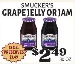 Harter House Smucker's grape jelly or jam offer