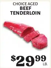 Harter House Choice Aged Beef Tenderloin offer