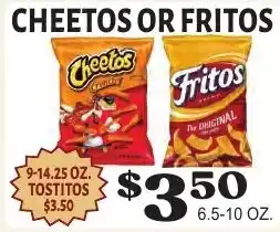 Harter House Cheetos or Fritos offer