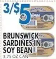 Associated Brunswick sardines in soy bean offer