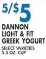 Associated Dannon light & fit greek yogurt offer