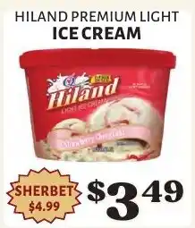 Harter House Hiland premium light ice cream offer