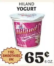 Harter House Hiland yogurt offer
