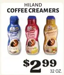 Harter House Hiland coffee creamers offer
