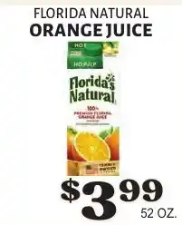 Harter House Florida's Natural orange juice offer
