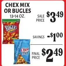 Harter House Cheex mix or bugles offer