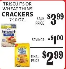 Harter House Triscuits or Wheat Thins Crackers offer