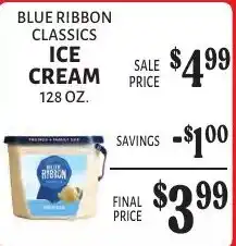 Harter House Blue ribbon classics ice cream offer