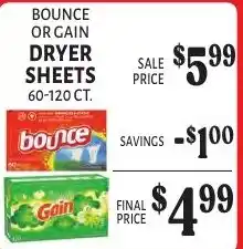 Harter House Bounce or Gain dryer sheets offer