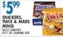 Associated Snickers, Twix & Mars Minis offer