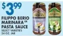 Associated Filippo Berio marinara or pasta sauce offer