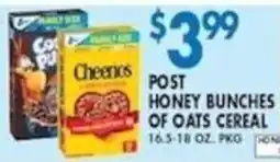Associated Post honey bunches of oats cereal offer