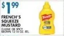Associated French's squeeze mustard offer