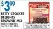Associated Betty Crocker Delights Brownie Mix offer