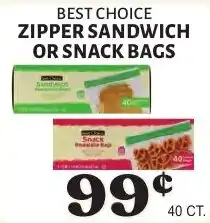 Harter House Best Choice Zipper Sandwich Or Snack Bags offer