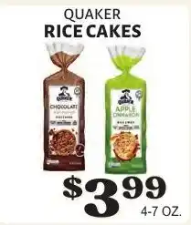 Harter House Quaker rice cakes offer